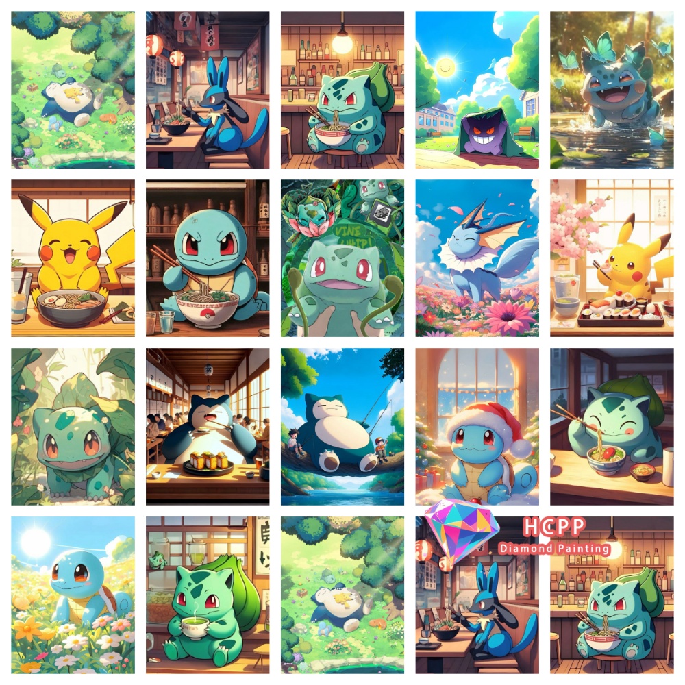 Pikachu Bulbasaur Squirtle Ani - Resin Art Work 评论和价格