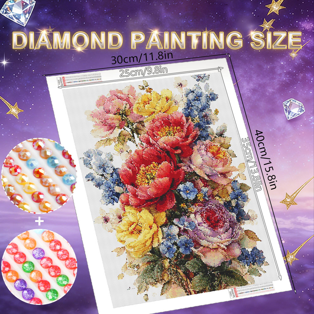 HUACAN Diamond Painting Kit Fl - Resin Art Rose 评论和价格