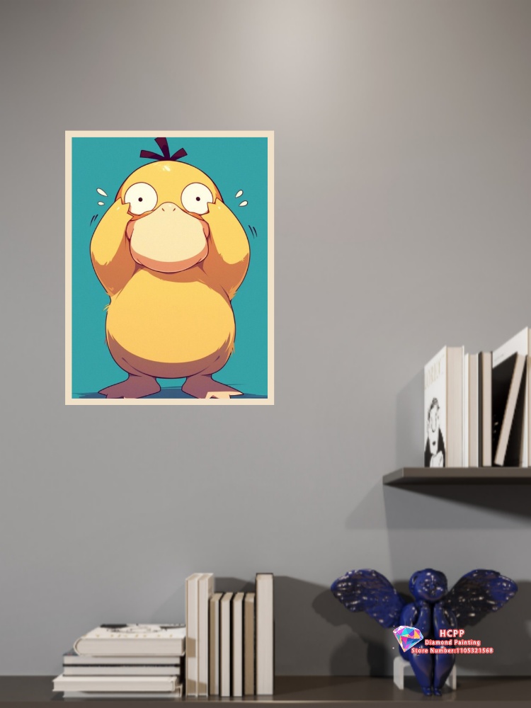 1pc frameless Psyduck Cartoon  - Resin Art Work 评论和价格